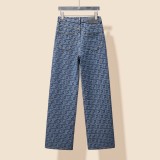 Fendi Classic Retro Washed FF Printed Jeans
