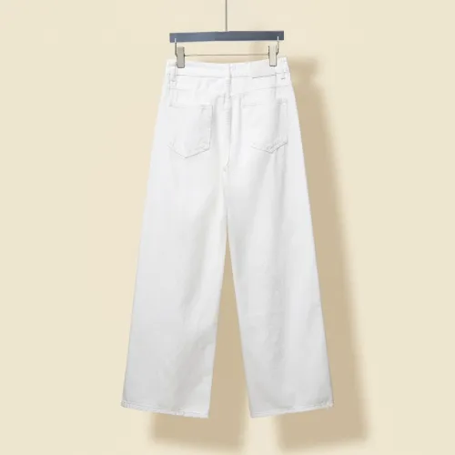 Chanel New Fashion Red Embroidered Denim Straight leg Jeans