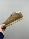 Prada Classic Casual Sneakers Women Fashion Imitation OX-Tendon Sole Antiskid Shoes Brown
