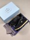 Prada Classic Casual Sneakers Women Fashion Imitation OX-Tendon Sole Antiskid Shoes Black