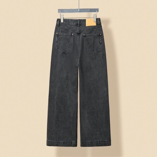 Louis Vuitton Classic Black Grey Casual Cowboy Pants