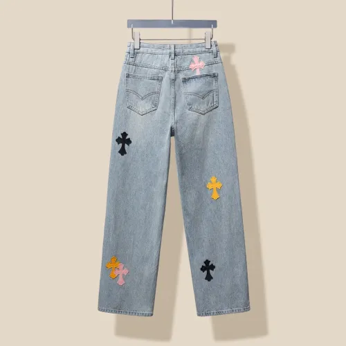Chrome Hearts Classic Retro Washed Candy Cross Denim Pants