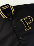 Prada Fashion Letter Embroidered Patchwork Pilot Jacket Baseball Jacket