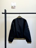 Prada Fashion Letter Embroidered Patchwork Pilot Jacket Baseball Jacket