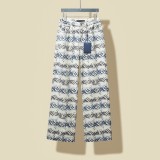 Louis Vuitton New Fashion Gradient Dyeing Full Print Logo Casual Pants