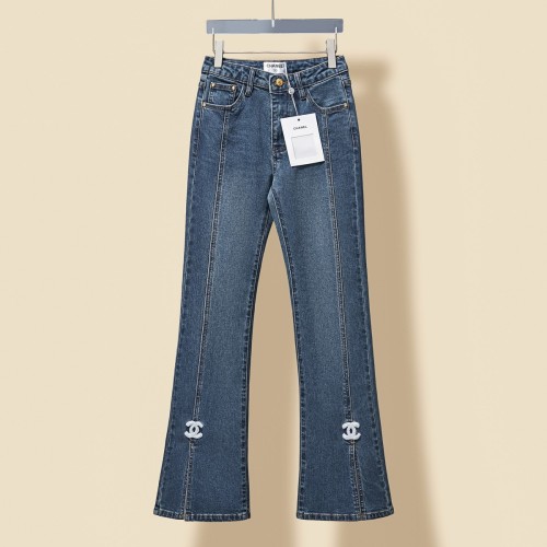 Chanel Women's New Fashion Micro Pull High Waist Jeans