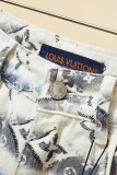 Louis Vuitton New Fashion Gradient Dyeing Full Print Logo Casual Pants
