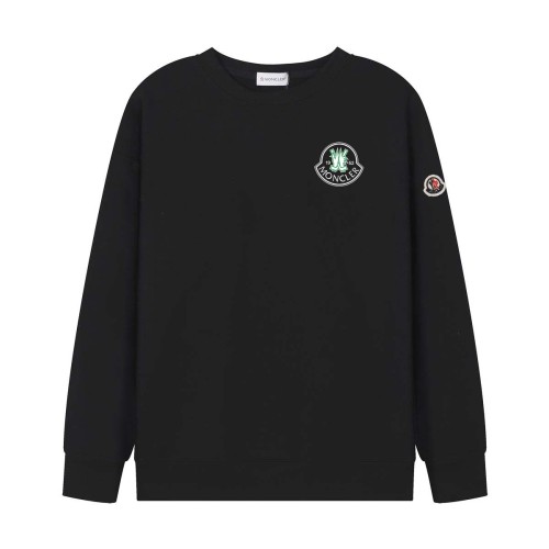 Moncler Classic Logo Printed Round Neck Sweatshirt Unisex Casual Sweatshirt 