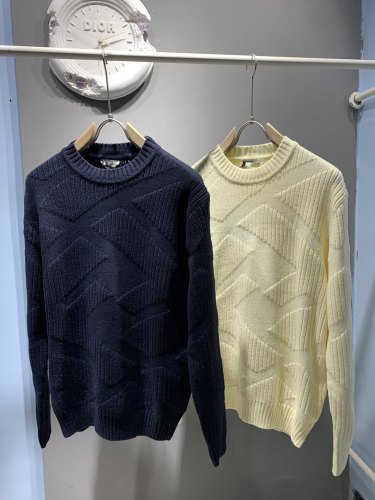 Fendi New Classic Full FF Jacquard Round Neck Wool Sweater