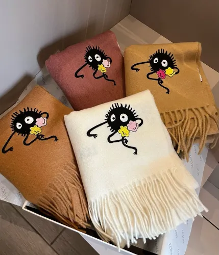 Loewe New Fashion Small Virus Embroidered Versatile Scarf Size: 30 * 180 CM