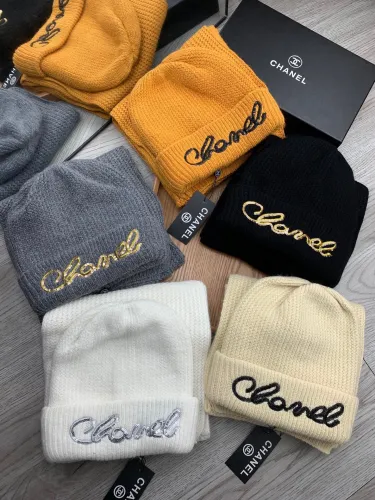 Chanel Couple Fashion Warm Wool Set Hat