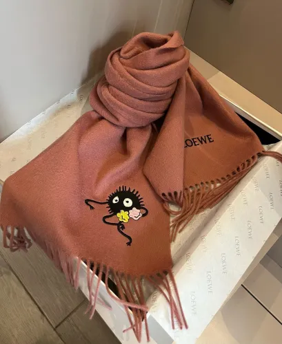Loewe New Fashion Small Virus Embroidered Versatile Scarf Size: 30 * 180 CM