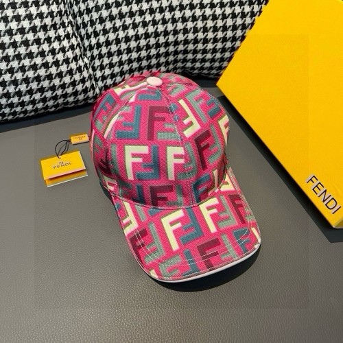Fendi Fashion Double F Jacquard Baseball Hat Couple Casual Duck Tongue Hat