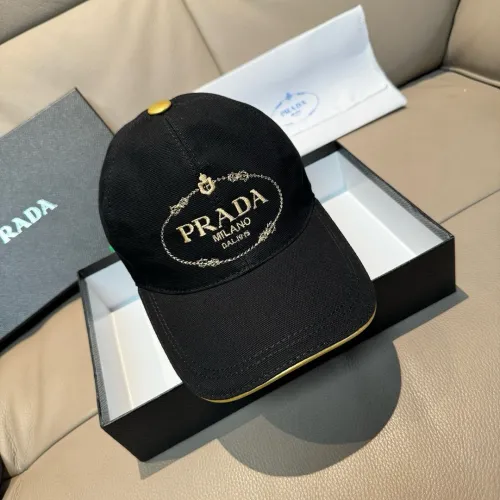 Prada Classic Embroidered Logo Baseball Hat Couple Casual Duck Tongue Hat