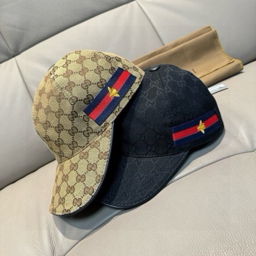 Gucci Classic Embroidered Bee Ribbon Baseball Hat Unisex Casual Duck Tongue Hat
