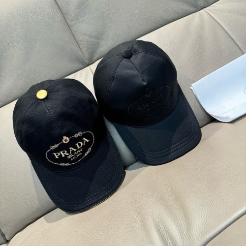 Prada Classic Embroidered Logo Baseball Hat Couple Casual Duck Tongue Hat