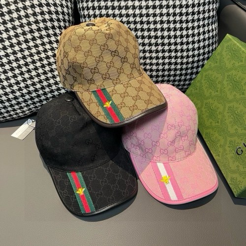 Gucci Fashion Bee Ribbon Baseball Hat Unisex Casual Duck Tongue Hat