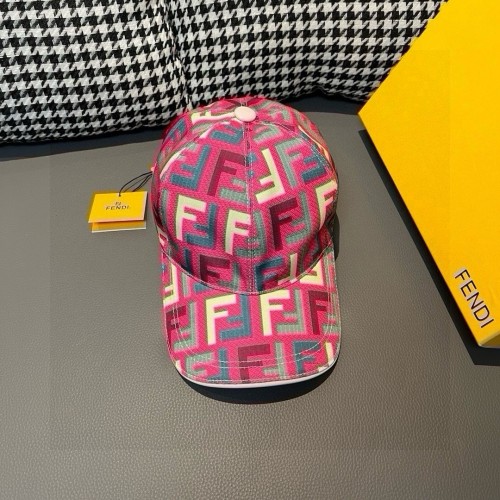 Fendi Fashion Double F Jacquard Baseball Hat Couple Casual Duck Tongue Hat