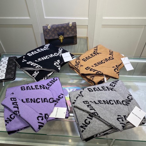 Balenciaga New Fashion Logo Jacquard Double sided Hat Set