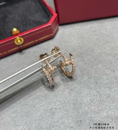 Cartier New Fashion Full Diamond Small Nail Earrings
