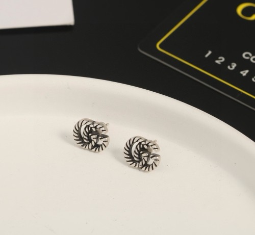 Gucci Classic Vintage Fried Dough Twists Double G Letter Earrings