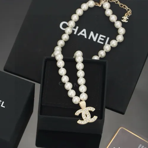 Chanel New Fashion Elegant Double C Pearl Necklace