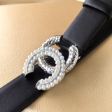 Chanel New Fashion Small Fragrant Style Double C Belt 30MM