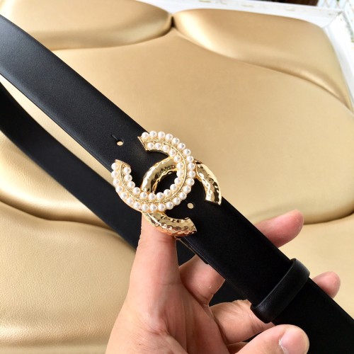 Chanel New Fashion Small Fragrant Style Double C Belt 30MM