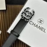 Chanel Classic Fragrance Style Double C Double sided Leather Belt 30MM