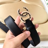 Chanel New Fashion Small Fragrant Style Double C Belt 30MM