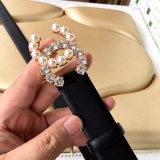 Chanel New Fashion Small Fragrant Style Double C Belt 30MM