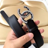 Chanel New Fashion Small Fragrant Style Double C Belt 30MM