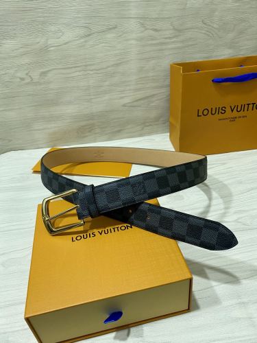 Louis Vuitton Classic Logo Printed Leather Belt 35MM