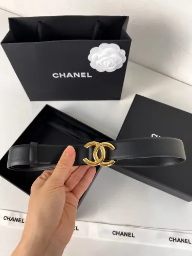 Chanel Classic Double C Double Sided Leather Belt 30MM