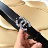 Chanel New Fashion Small Fragrant Style Double C Belt 30MM