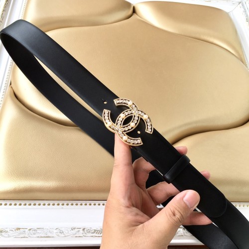 Chanel New Fashion Small Fragrant Style Double C Belt 30MM