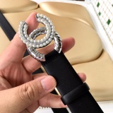 Chanel New Fashion Small Fragrant Style Double C Belt 30MM