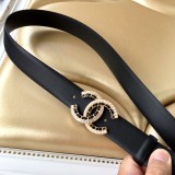 Chanel New Fashion Small Fragrant Style Double C Belt 30MM