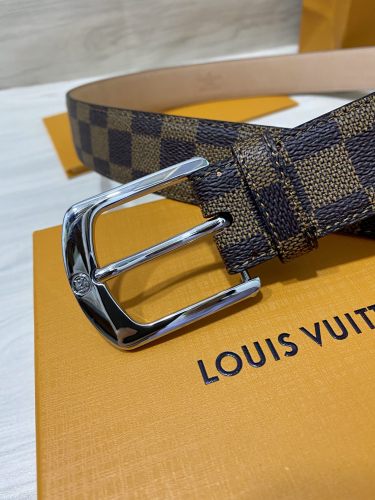 Louis Vuitton Classic Checkered Leather Belt 35MM