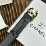 Chanel Classic Fragrance Style Double C Double sided Leather Belt 30MM