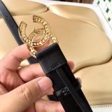 Chanel New Fashion Small Fragrant Style Double C Belt 30MM