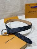 Louis Vuitton Classic Logo Printed Leather Belt 35MM