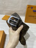 Louis Vuitton Classic Logo Printed Leather Belt 35MM
