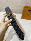 Louis Vuitton Classic Logo Printed Leather Belt 35MM