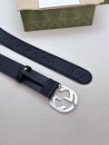 Gucci Classic Double G Lychee Pattern Leather Belt 40MM