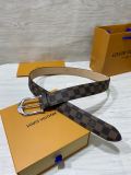 Louis Vuitton Classic Logo Printed Leather Belt 35MM