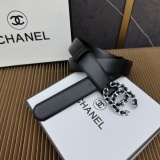 Chanel Classic Fragrance Style Double C Double sided Leather Belt 30MM