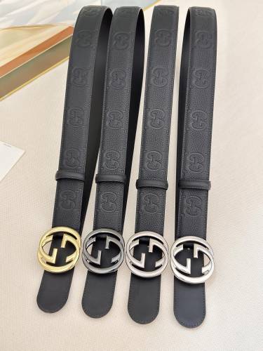 Gucci Classic Double G Lychee Pattern Leather Belt 40MM