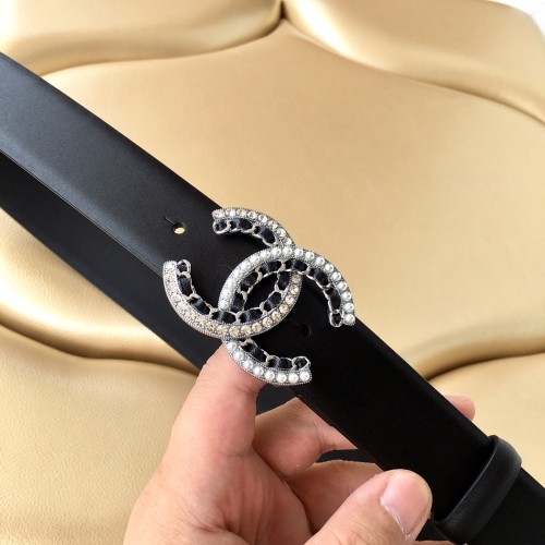 Chanel New Fashion Small Fragrant Style Double C Belt 30MM