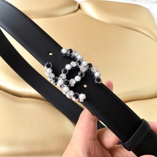 Chanel New Fashion Small Fragrant Style Double C Belt 30MM